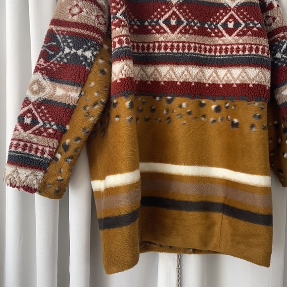 Anthro Pilcro Faux Fur Contrast Oversized Jacket - Picture 11 of 11